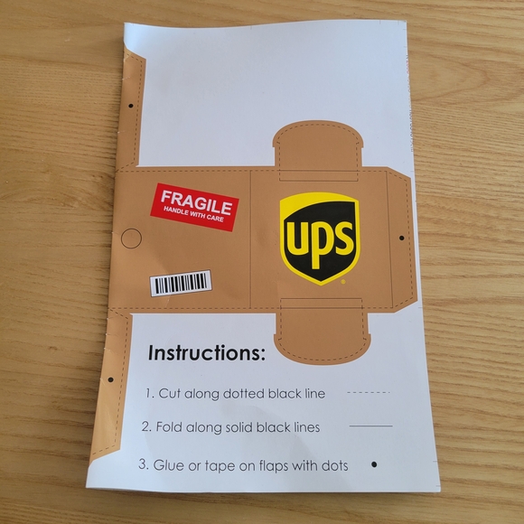 UPS Delivery Dog Costume with Cap and Box - Picture 5 of 6